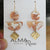 COLIBRI Earrings. White, Pink and Gold leaf Polymer Clay statement earrings with brass dangles