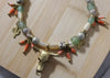 Dessert Bloom Necklace - Recycled Glass, Coral and Brass