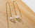 14K Gold fill Threader Earrings with Herkimer Diamonds