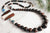 BOHO - LONG, CHUNKY STATEMENT NECKLACE - DARK WOOD & TEAL