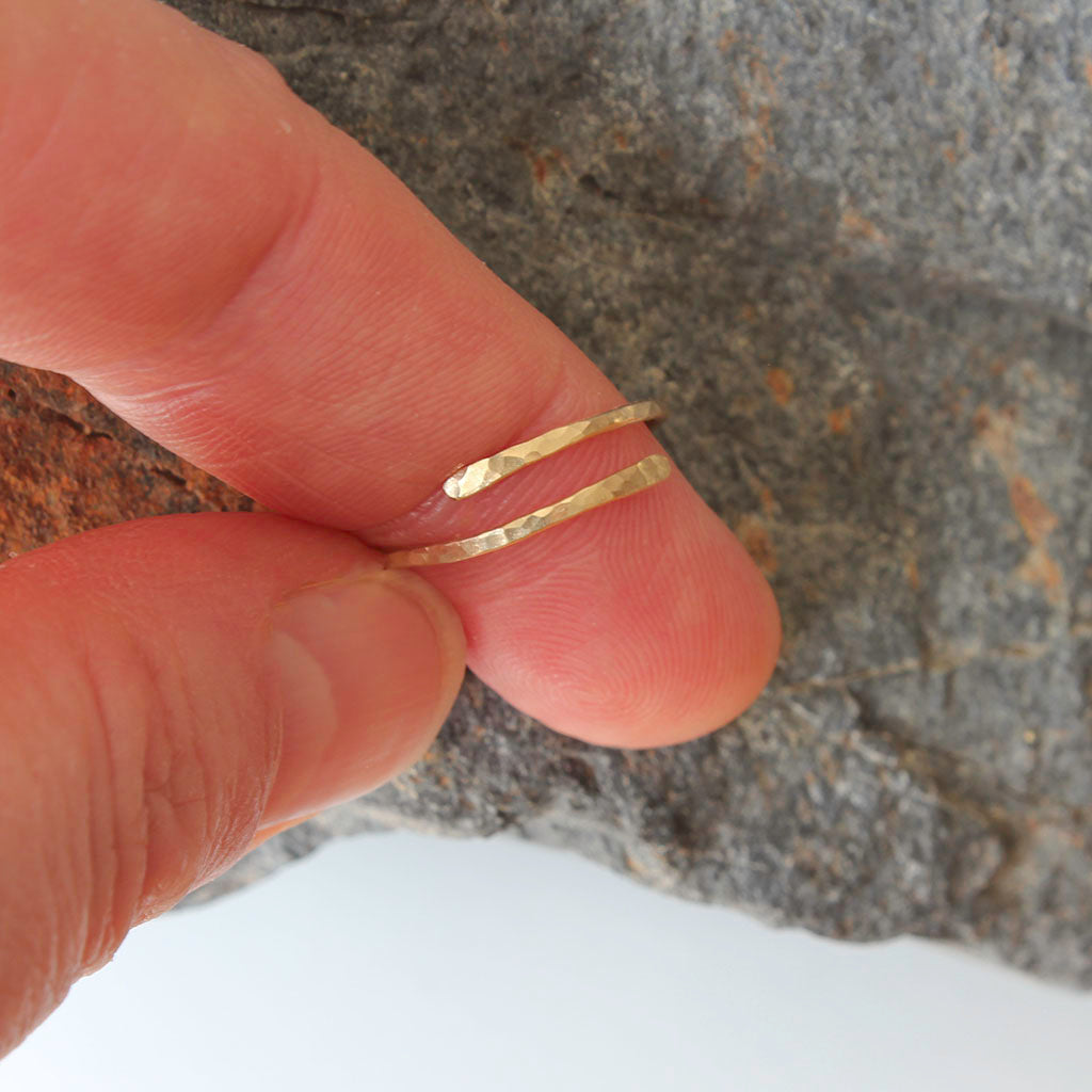 14K Gold Fill Hammered Ring - WRAPPED