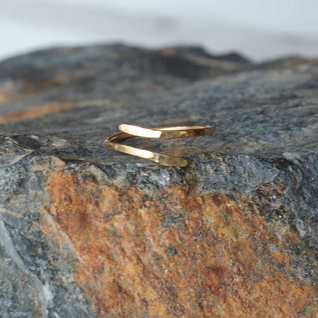 14K Gold Fill Hammered Ring - WRAPPED