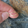 14k Gold Fill Hammered Ring - WAVES