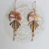 Jellyfish Earrings - Polymer Clay, brass and 14K gold fill ear wires and chain