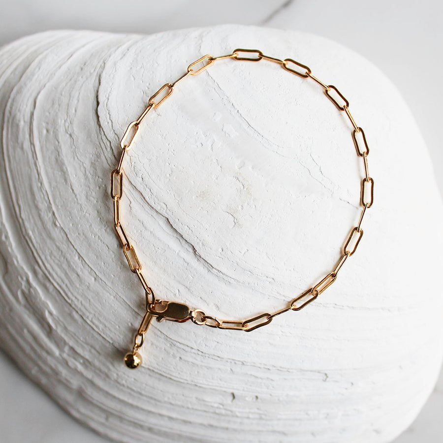 PAPERCLIP BRACELET - 14K Gold fill