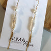 BIWA Pearl Earrings with 14K Gold Fill Chain